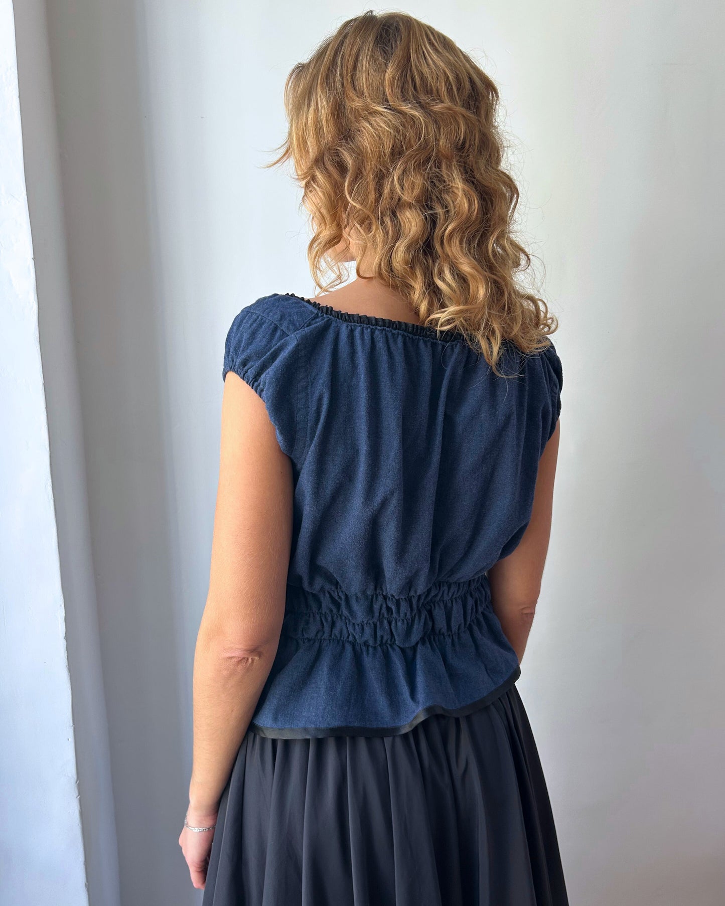 Lilly Top - marine & noir